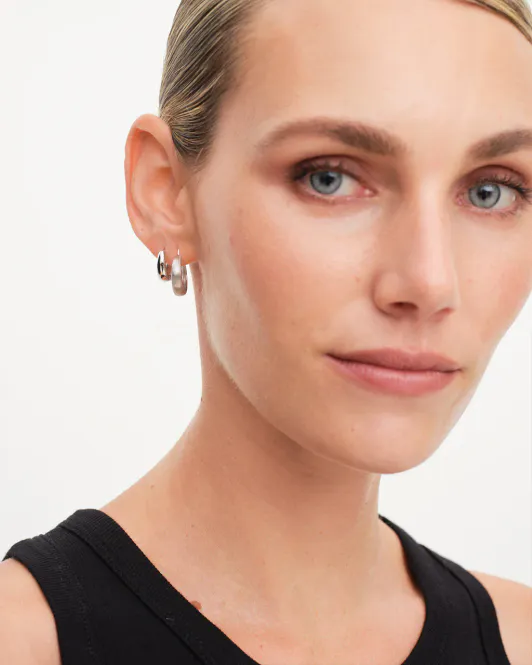 Hovedbilde Philippa Studios - Dome Hoops Medium Sølv