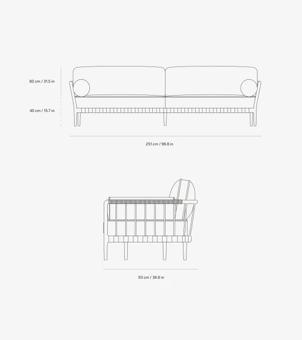 Hovedbilde Vipp720 Open Air 3-seter sofa