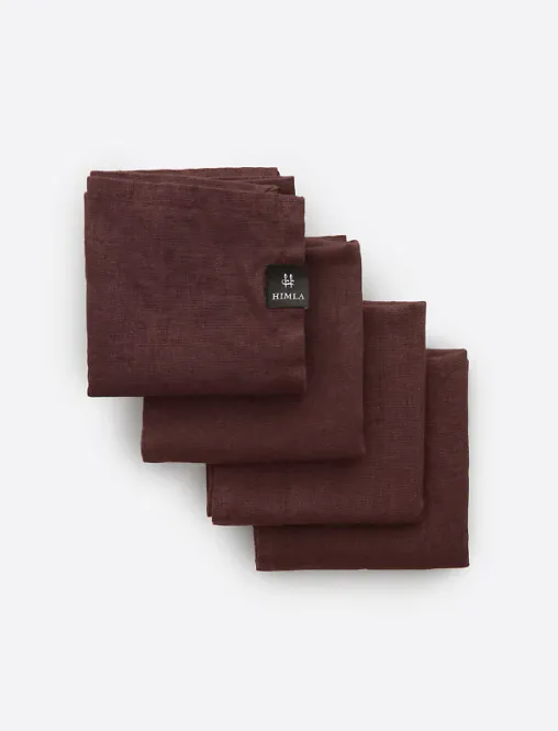 Hovedbilde Himla Sunshine linserviett 4 pk. - Burgundy