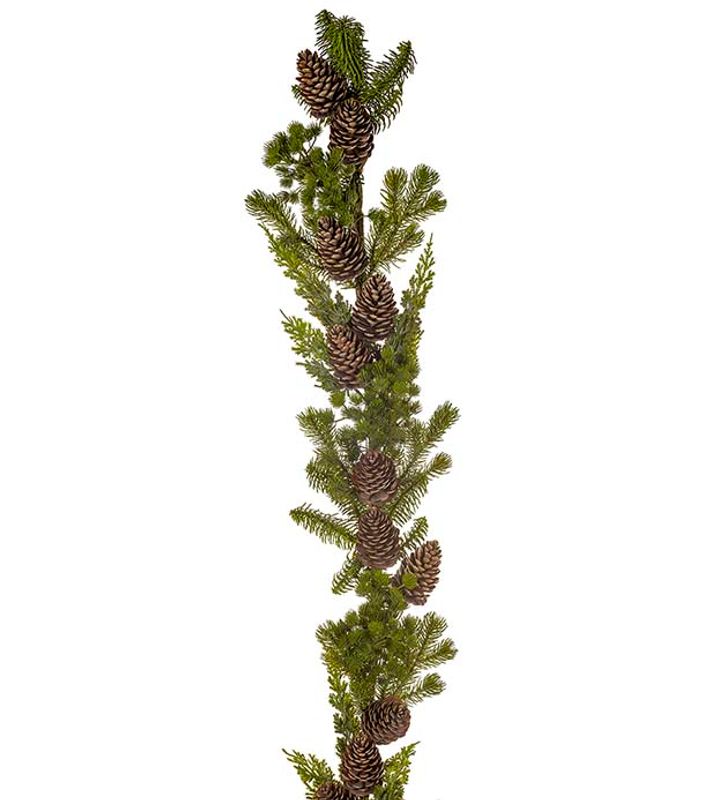 Mr Plant Girlander i gran med kongler 155 cm 