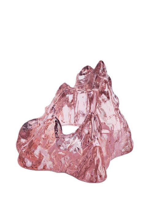 Hovedbilde Kosta Boda The Rock lysestake pink 9,1 cm