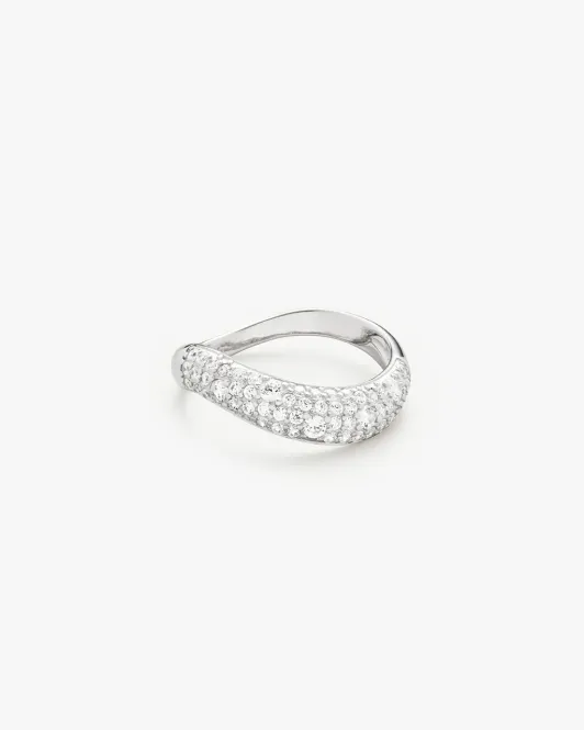 Hovedbilde Philippa Studios - Wave Pave Ring Sølv 54