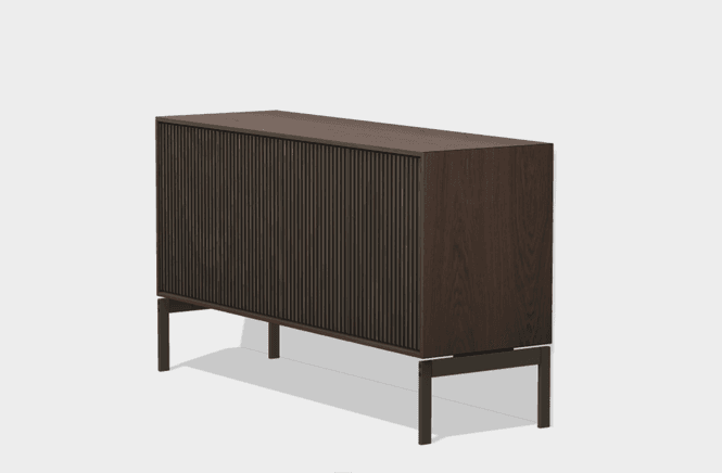 Hovedbilde VIPP Cabinet Alu 120 cm m/bein - Mørk eik