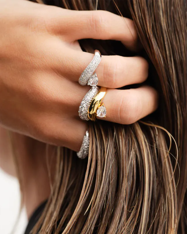 Philippa Studios - Wave Pave Ring Sølv 56