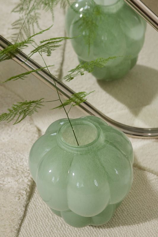 AYTM - UVA glass vase Pastel Green Ø20xH22 cm