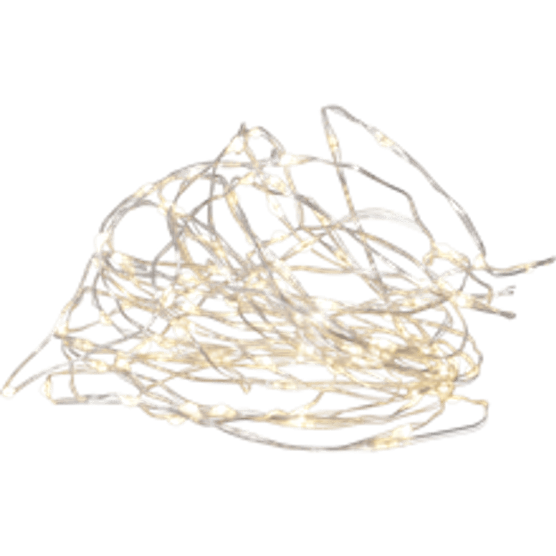 Star Trading DEW DROP slynge 1-string 100-lys daylight/sølv kabe
