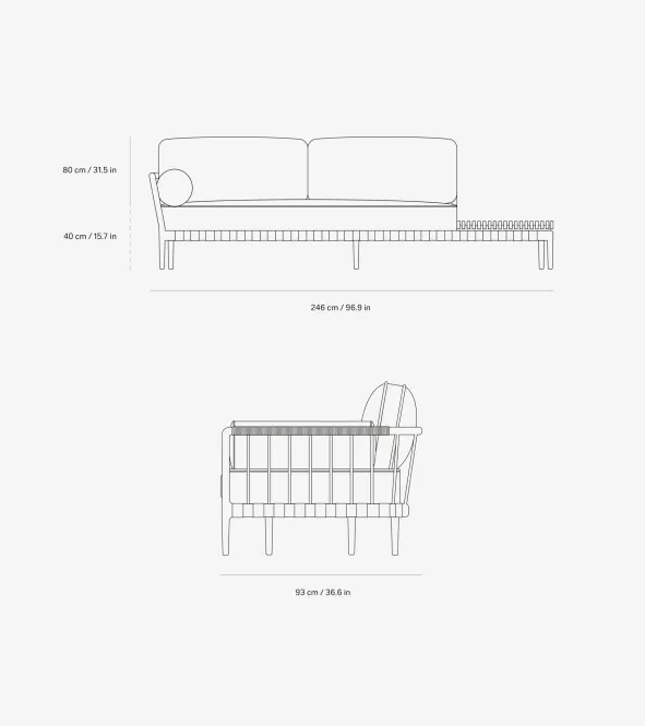 Hovedbilde Vipp720 Open Air Sofa - Venstrevendt