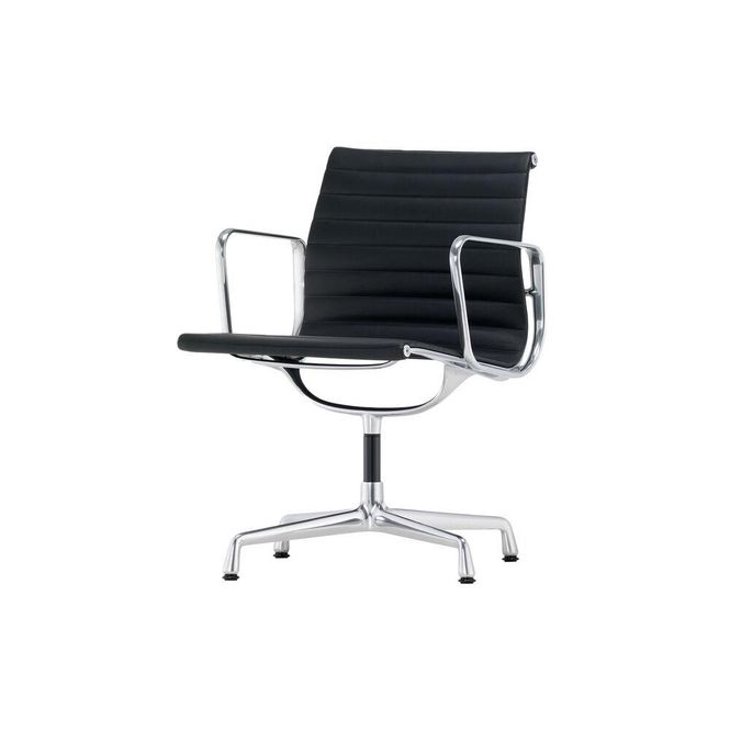 Hovedbilde Vitra Aluminium Stol EA108 - Leather Nero