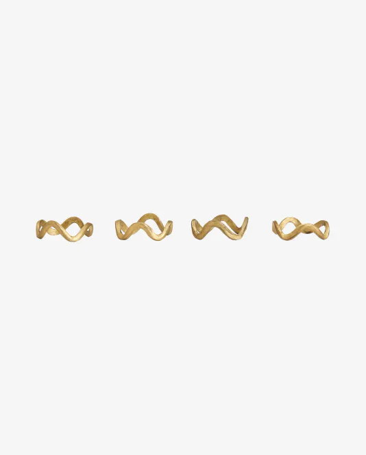Hovedbilde Nordal Skye serviettring - Brushed gold finish