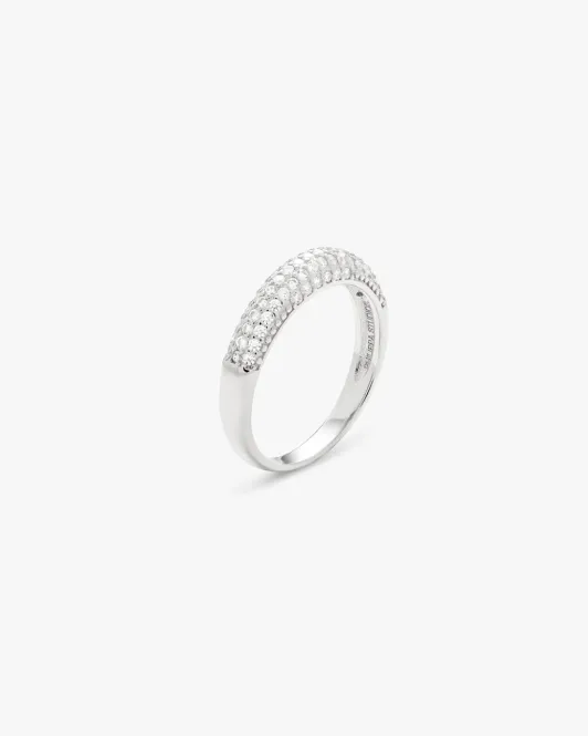 Hovedbilde Philippa Studios - Dome Slim Pave Ring Sølv 52