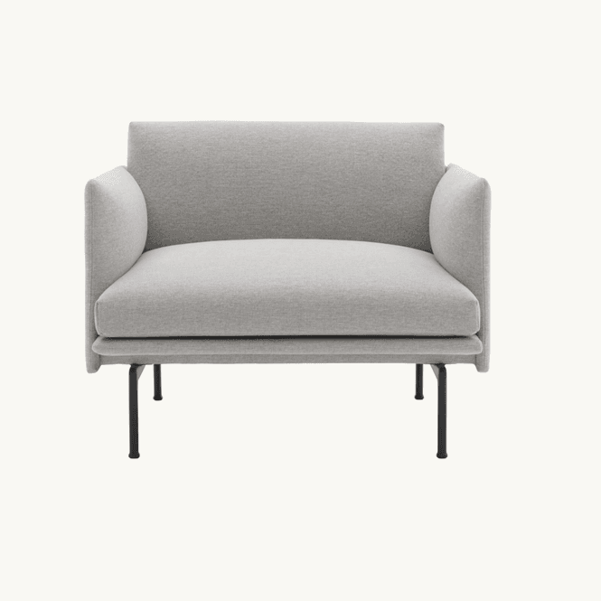 Hovedbilde Muuto Outline Lounge stol Clay 12 / Sorte bein